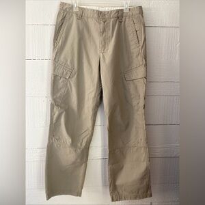 The North Face Men’s Cargo Hiking Pants 100% Cotton Tan Articulated Knee Size 34